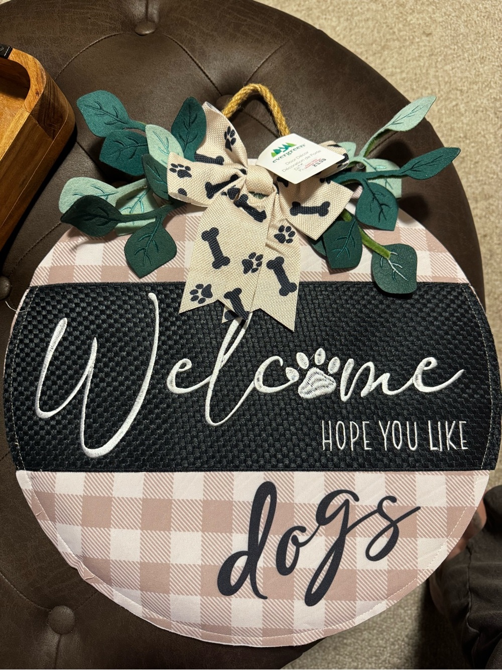 Evergreen door decor
